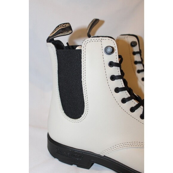 BLUNDSTONE WOMEN'S 2324 LACE UP LEATHER CHELSEA BOOTS OAT - Picture 4 of 8